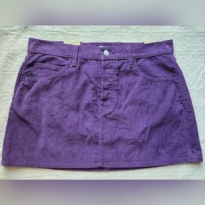 Levi's Mini Skirt Purple Corduroy Size 31